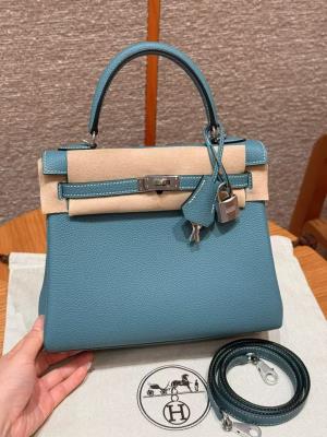 cheap quality Hermes Kelly 25 Togo Blue Jean PHD